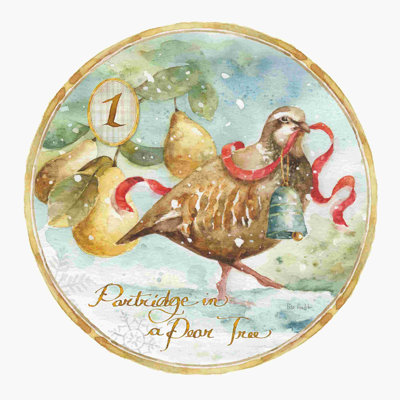 " 12 Days of Christmas I Round " Painting
