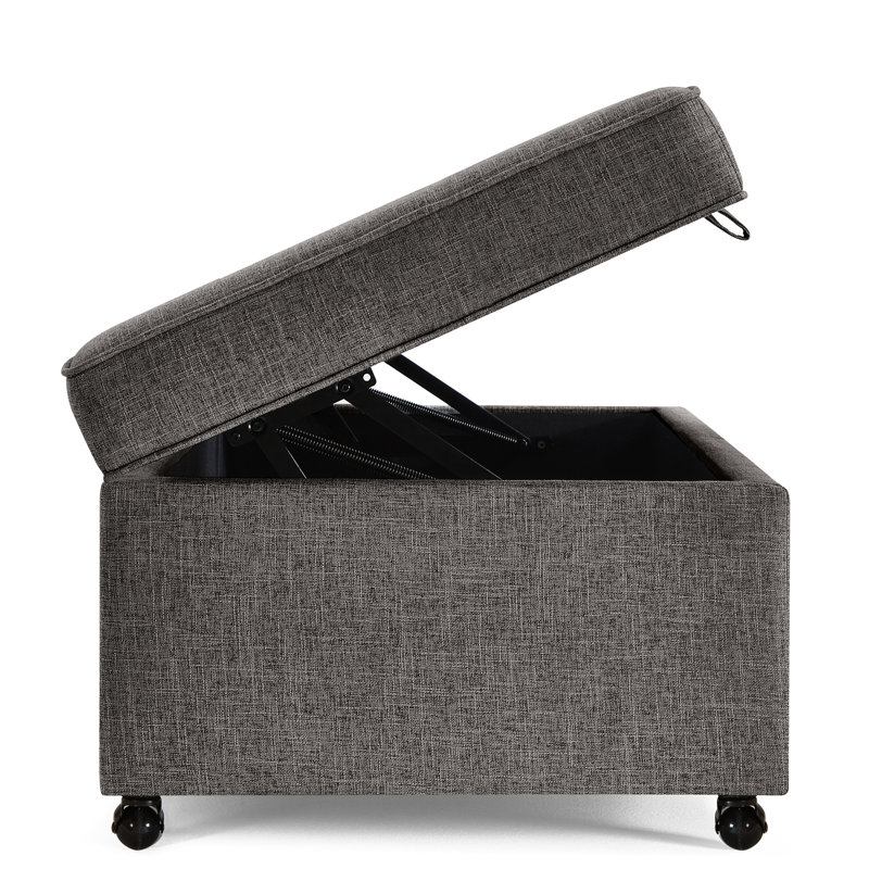 Grand repose-pieds moderne avec rangement, repose-pieds modulaire avec roulettes pour le salon, repose-pieds, repose-pieds et banc de rangement