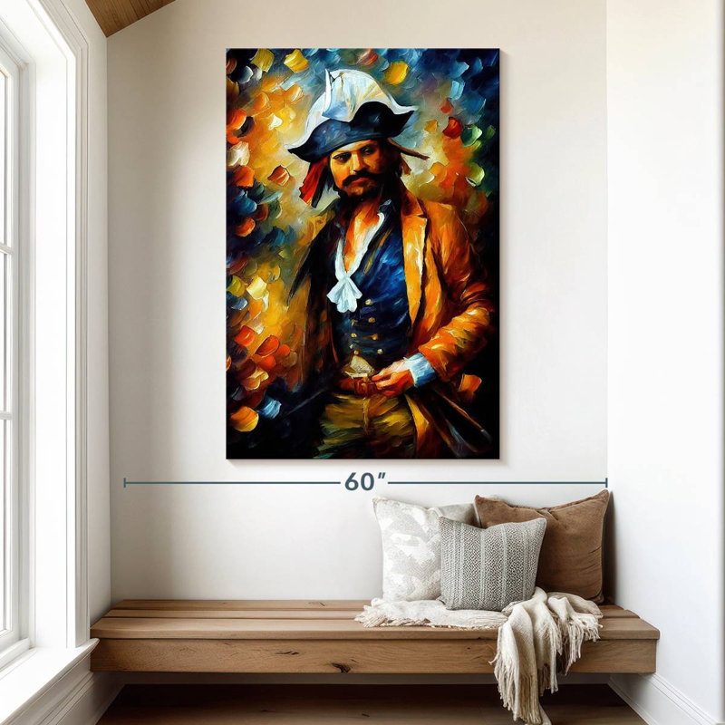 Ashelle le pirate, H 51 po x l 34 po