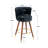 COOLMORE Counter Height Bar Stools Set Of 2 For Kitchen Counter Solid Wood Legs With A Fixed Height Of 360 Degrees-1832392776