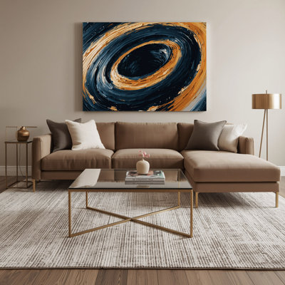 Art mural sur toile bleue