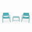 Ensemble de patio extérieur en métal - Chaises et table d'appoint élégantes et résistantes à l'eau, assemblage facile-251713036-251713039