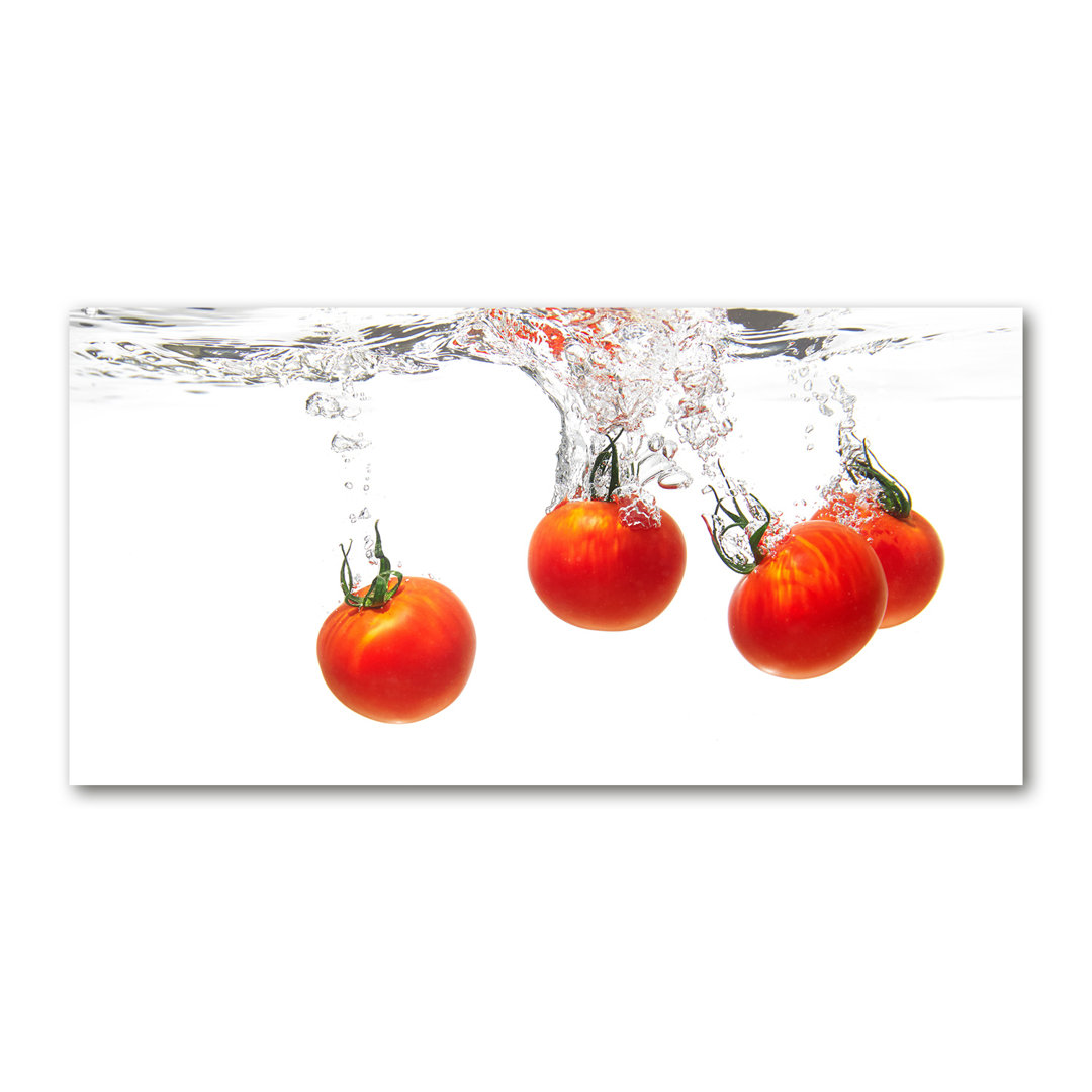 Tomaten unter Wasser - Kunstdrucke auf Segeltuch