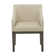 Carrazco Weathered Wood Finish Table With Cross Base Dining Set - 48" Table With Beige Linen, Slope Arm Chairs, 7-Piece