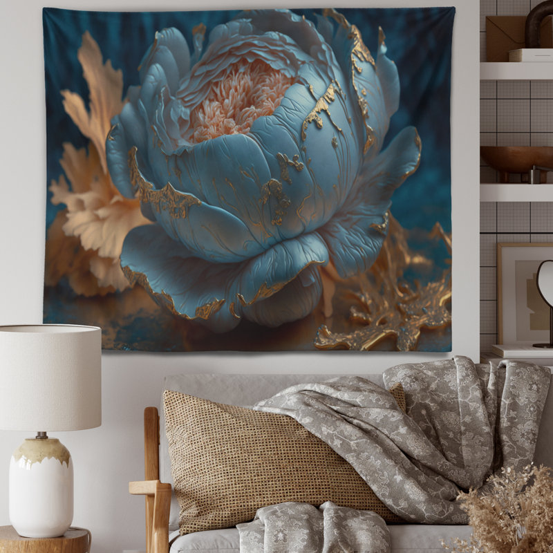 Tapisserie en polyester avec punaises, H 50 po x l 60 po