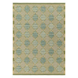 Candinavian Custom Rugs In Blue, Green Trellises By Rug & Kilim