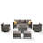 Hansencamp 7 - Person Outdoor Seating Group With 41" Fire Pit With Swivel Glide Chair And Cushions-377868220-377868223