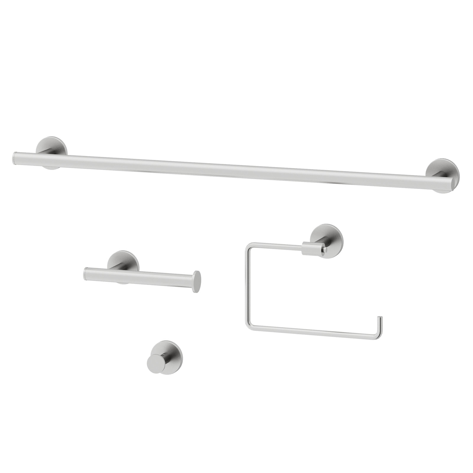 Elan 4-Piece Bathroom Hardware Set, Brushed Nickel
