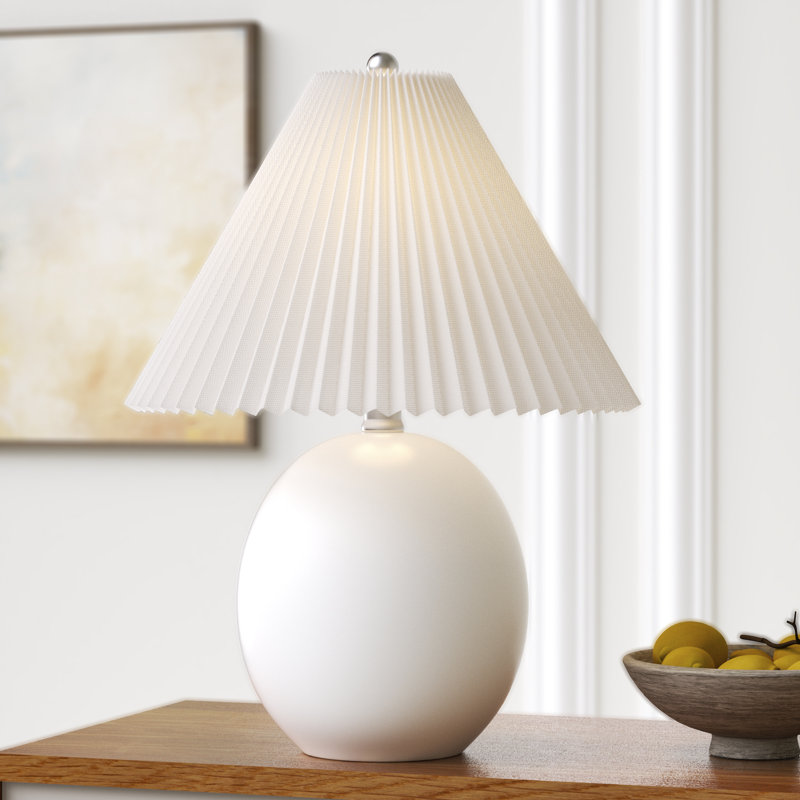 20.5'' Ceramic Table Lamp For Living Room/bedroom, White