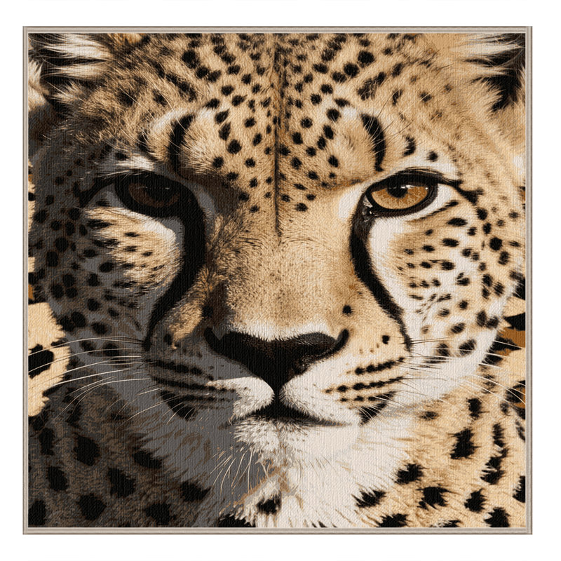  Tapis lavable guépard éthiopien Big Cats, Carré 8 pi