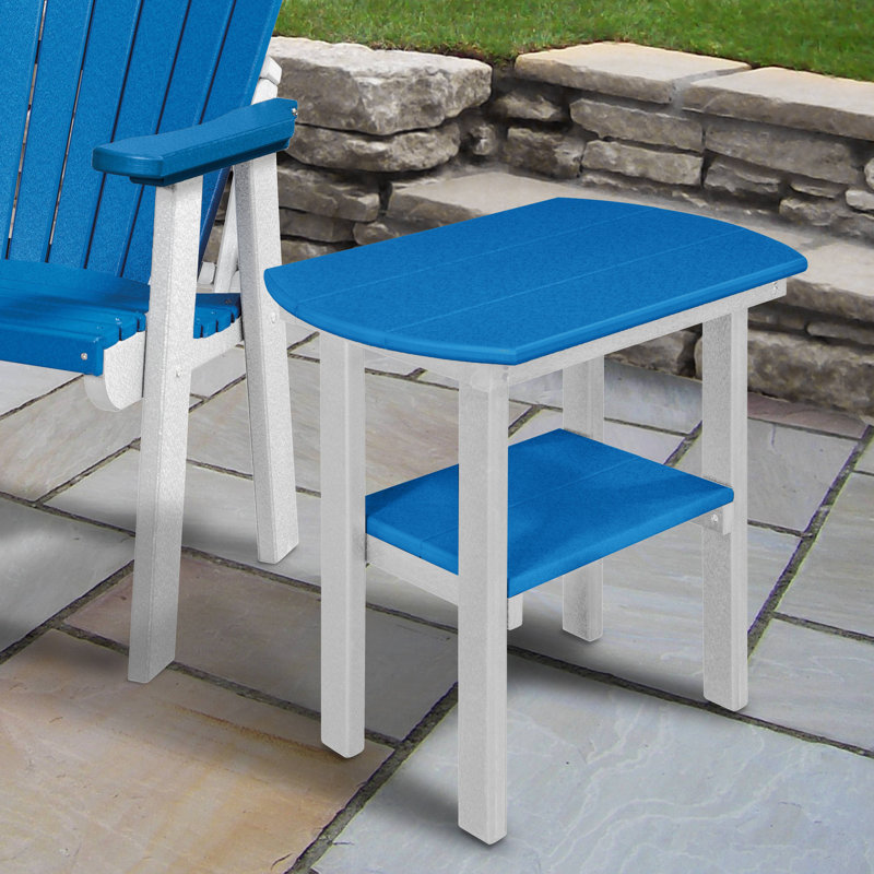Table d'appoint OS Home, Blanc, Bleu marine