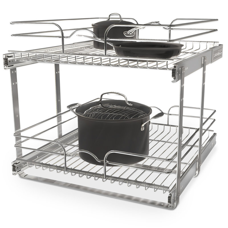 Organisateur de panier à 2 niveaux Rev-A-Shelf pour armoires de cuisine ou de meuble-lavabo , L 21 po, P 22 po