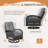 Outdoor Swivel Rocker Bistro Set - 3 Piece Wicker Patio Set With 2 Swivel Rocking Chairs, Cushions, And Tempered Glass Side Table, Perfect For Porch, Garden, Backyard, Poolside-111035618