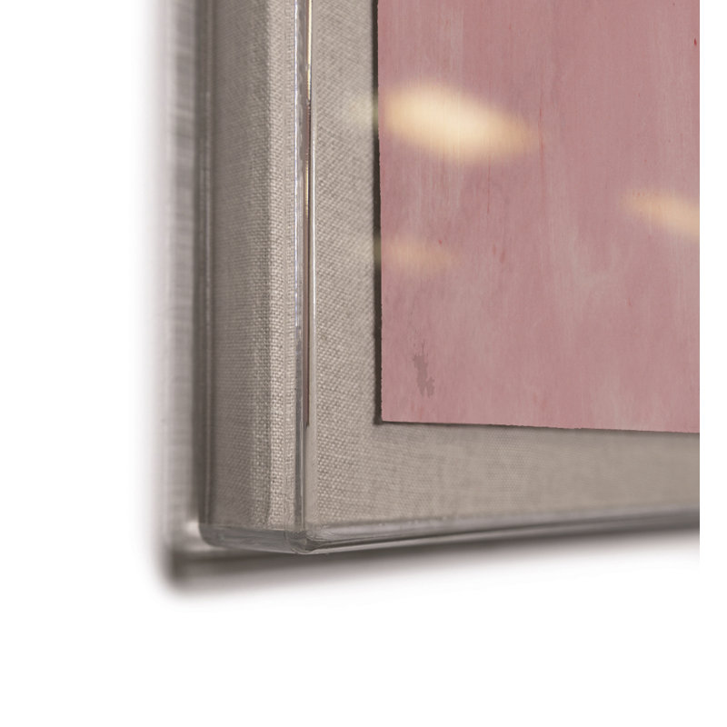 Pink Birds Print by Paule Marrot, Acrylic Box, 56" H x 44" W x 1.25" D