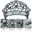 Banc Banc d'extérieur, mobilier d'extérieur en fonte d'aluminium, banc en métal