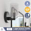 Applique murale en verre transparent Hansley