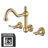 SUMERAIN Wall Mounted Roman Tub Faucet, Double Handle  Tub Filler with Rotating Spout-77039515