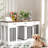 63'' Large Double Dog Crate Kennel Furniture with Divider and 3 Drawers for 2 Medium Animals Indoor-1322905605