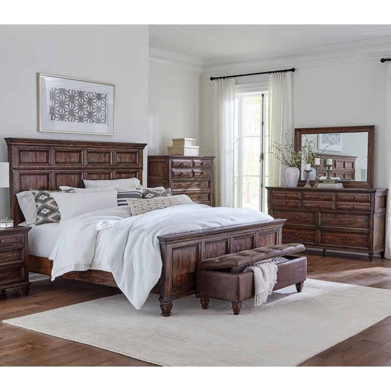 Nerina Rectangle Dresser Mirror, Weathered Burnished Brown