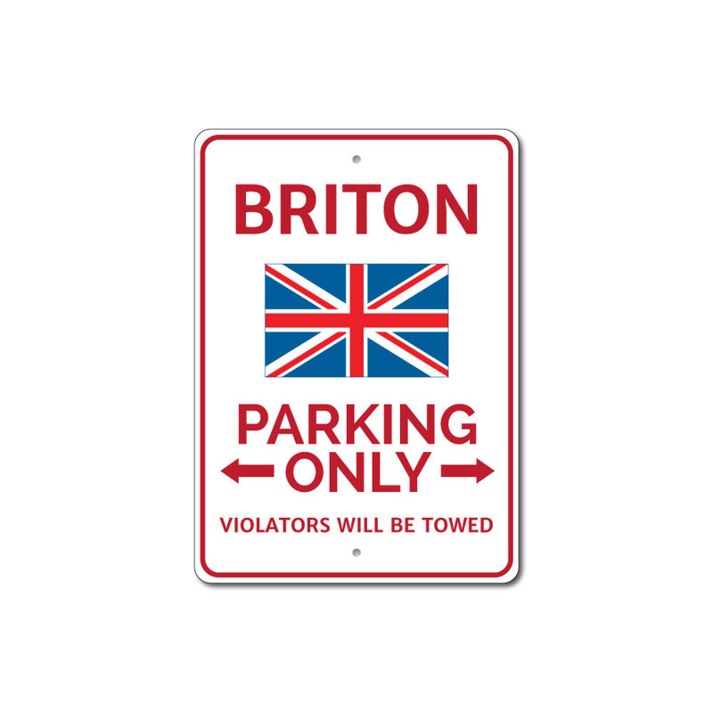 Enseigne en aluminium Briton, H 14 po x l 10 po x P 0,04 po