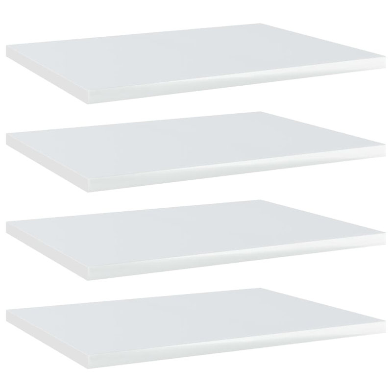 Tablettes flottantes étagères murales, Blanc très luisant, H 0,6 po x l 15,7 po x P 11,8 po