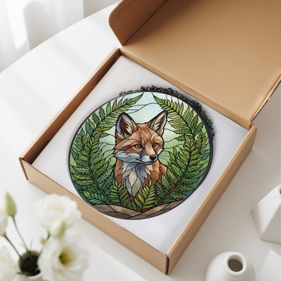 Panneau de vitrail Fox Fern