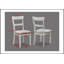 Ensemble de salle à manger rustique de style rustique 5 pièces avec table rectangulaire et chaises rembourrées en tissu d'aspect lin, finition bois flotté