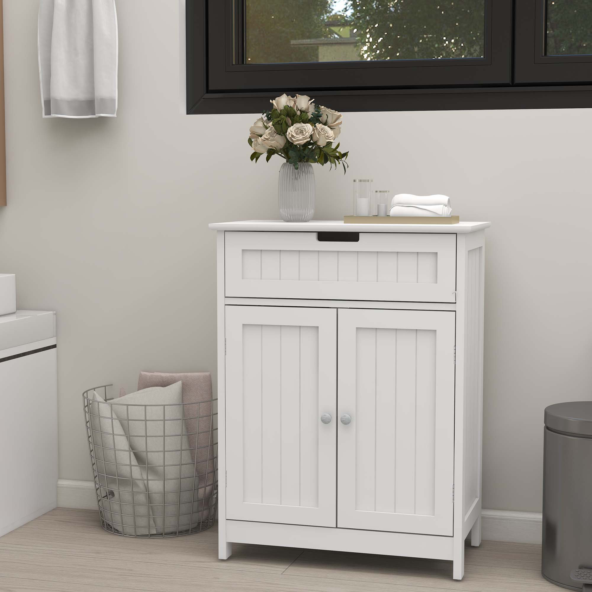 Winston Porter Ridwan Freestanding Bathroom Cabinet | Wayfair