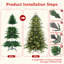 Arbre de Noël en PVC + PE avec 1488 pointes - Arbre à charnières plein et luxuriant avec support en métal, assemblage facile, conception d'aiguille mixte réaliste-208303644-208303647