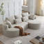 Canapé modulaire rembourré, canapé en nuage courbé extra large et large à 4 places de 105 po avec 7 coussins, canapé-lit combiné gratuit pour le salon, la chambre à coucher-471446750