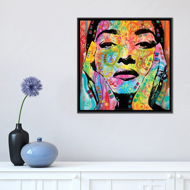 «Maria Callas», impression sur toile, H 37 po x l 37 po x P 1,5 po, Toile avec cadre noir, Pas de tapis