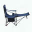 Chaise de camping pour l'extérieur - inclinable réglable (3 niveaux) - porte-gobelet et poche latérale - bleu foncé-1152240476