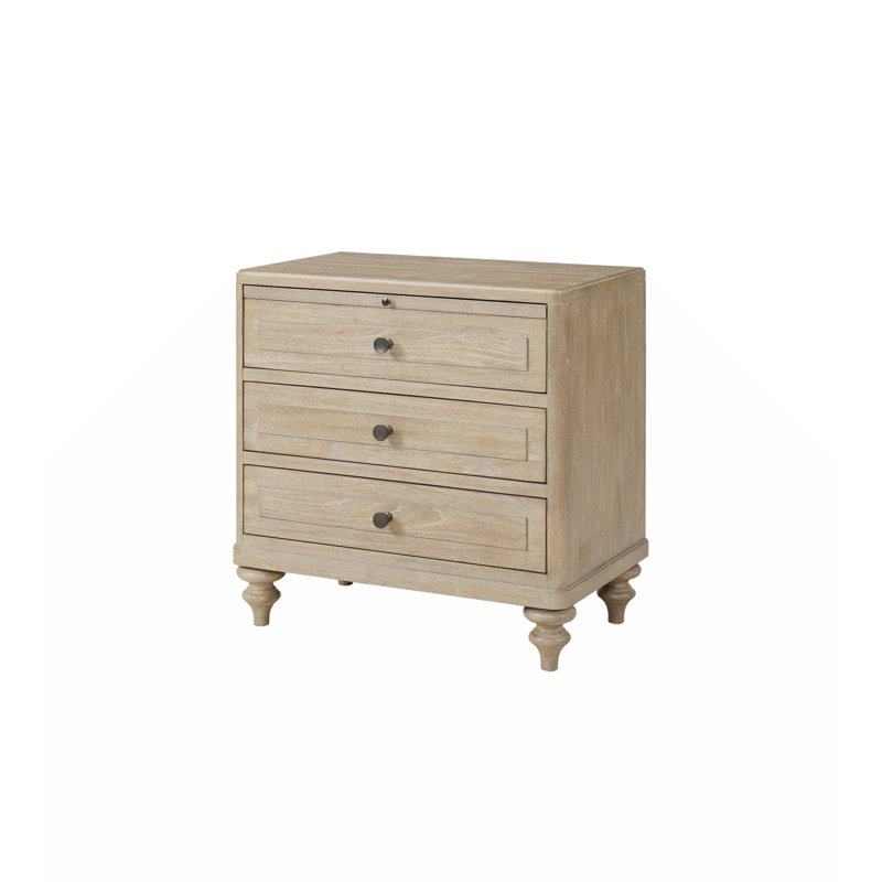 Table de chevet 3 tiroirs avec finition sable