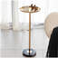 2P, table d'appoint réglable, petite table à thé Martini, table de bout décorative en marbre naturel et doré pour présentation et rangement