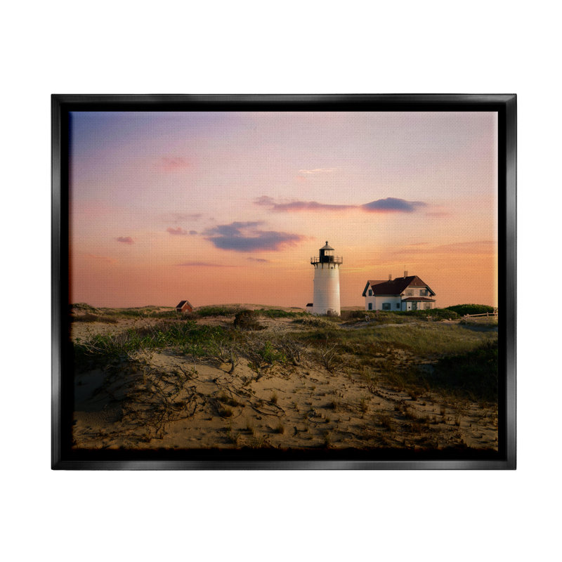Art mural sur toile, "Dunes" par Rick Berk, Cadre flottant noir de jais, H 17 po x l 21 po x P 1,7 po