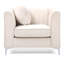 Fauteuil contemporain incliné ivoire