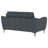 Okeshi Upholstered Sloped Track Arm Loveseat Charcoal