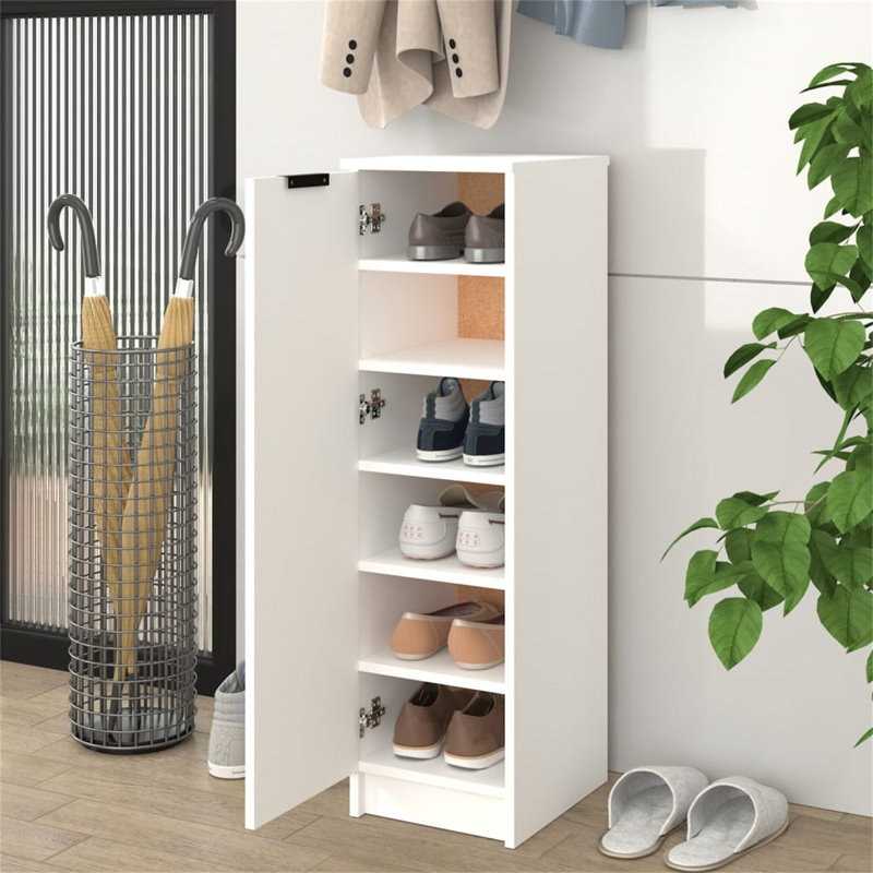 Shoe Cabinet 30x35x100 cm Engineered Wood, White