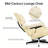 Mid Century Genuine Leather Lounge Chair With Ottoman, Solid Wood Frame, Strong Aluminum Legs, Memory Foam-2124191727