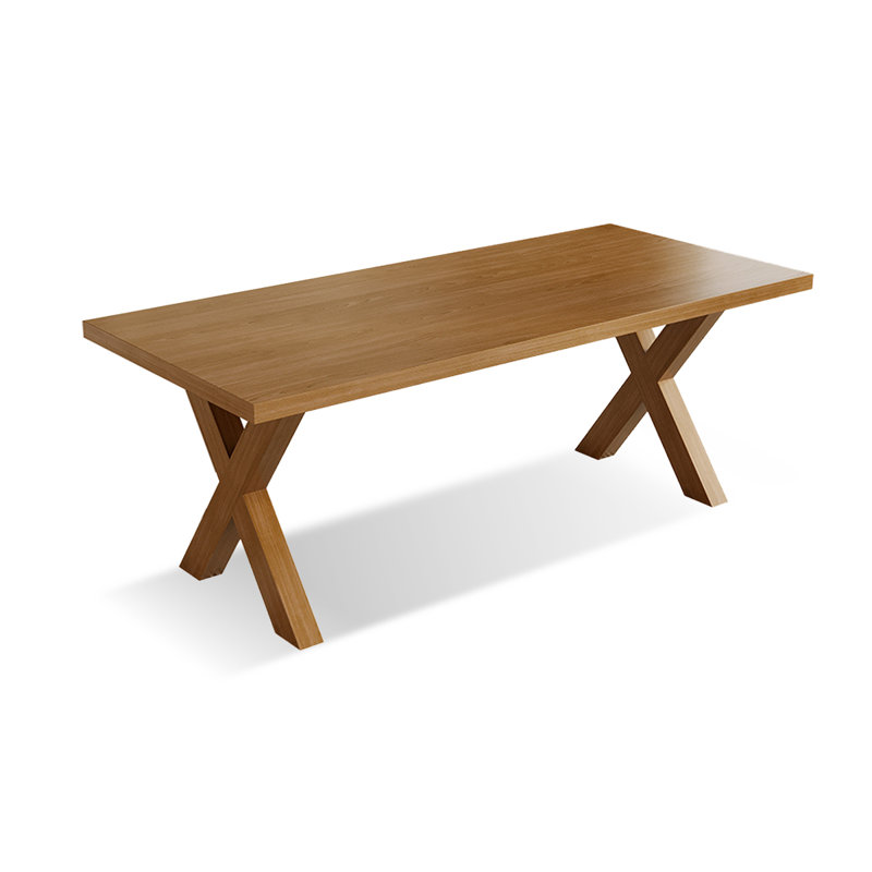 Table de salle à manger brune, H 29,53 po x L 78,74 po x l 35,43 po
