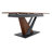 Modern Extendable Dining Table with Wood Veneer & Cross Base