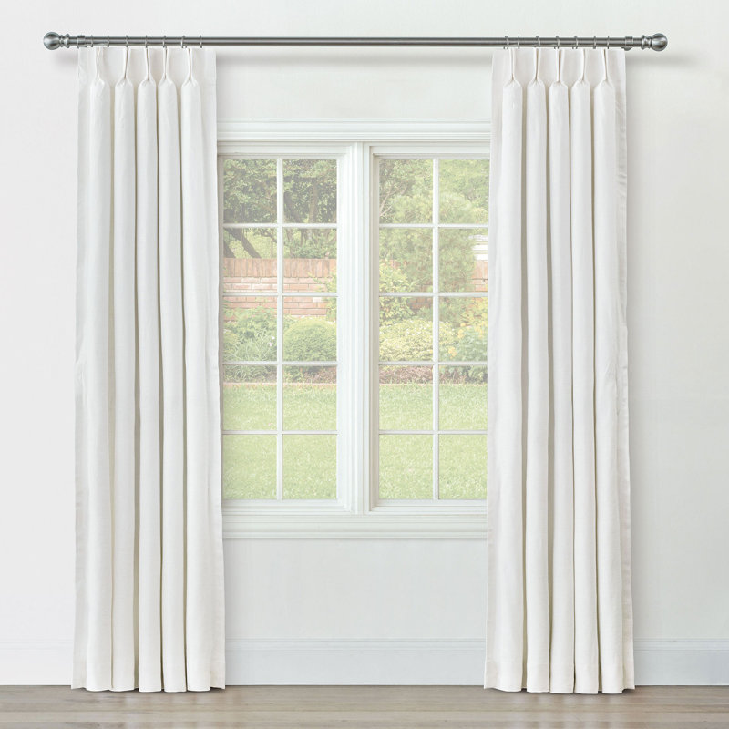 Brisa Room Darkening Curtain, White, 20" W x 84" L