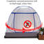 Moustiquaire de lit pliable bleue 90 x 195 cm, fond de lit entièrement en filet, protection anti-insectes portable et pliable, idéale pour l'intérieur et l'extérieur (chambre, dortoir, camping).