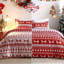 Literie réversible avec motif de rennes et sapin de Noël-135939716