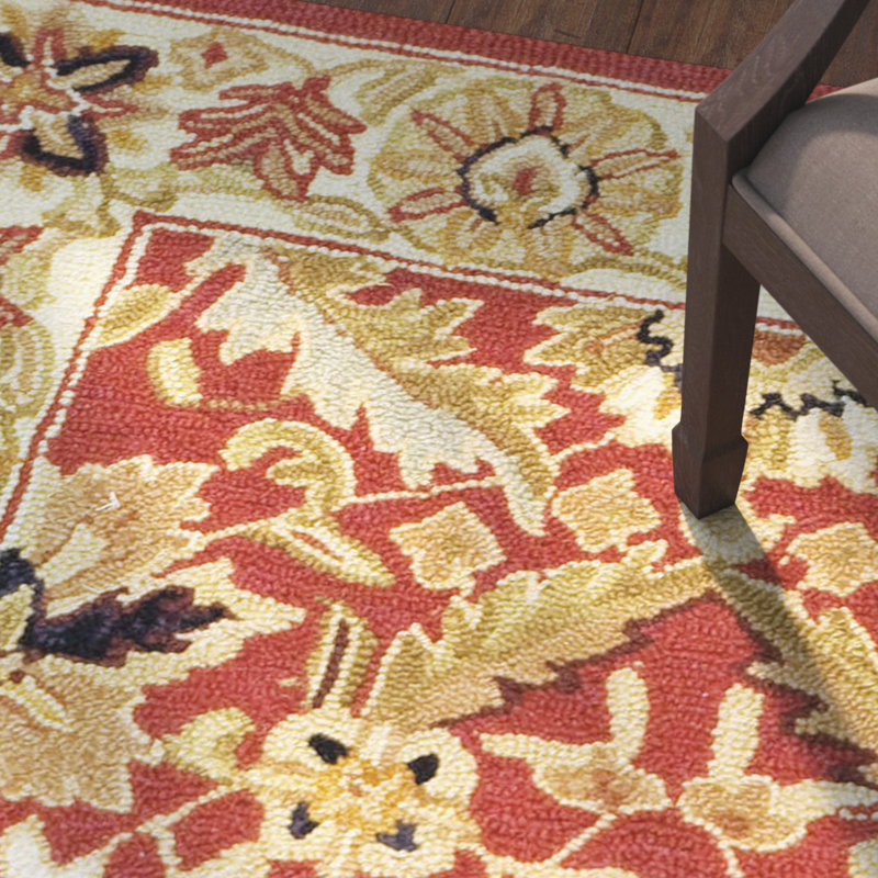 Tapis oriental en laine crocheté à la main Caleb, Rectangle 2 pi 9 po x 4 pi 9 po
