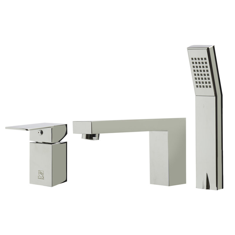 1 Handle Deck Roman Tub Faucet with Diverter, Polished Chrome