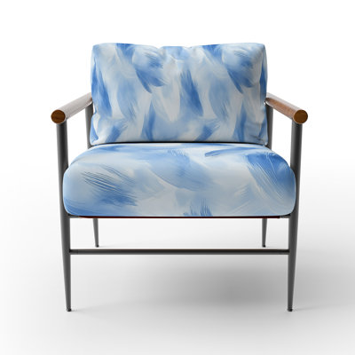 Abstract Accent Chair - Blue Breeze Blue Arm Chair