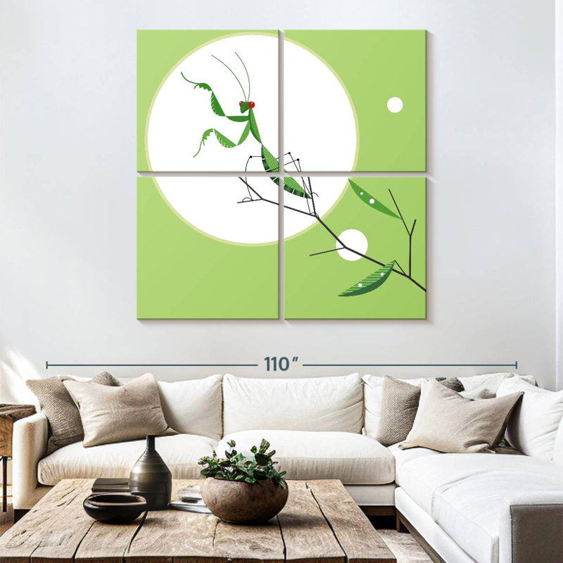 Brampt Green Praying Mantis, 74" H x 74" W