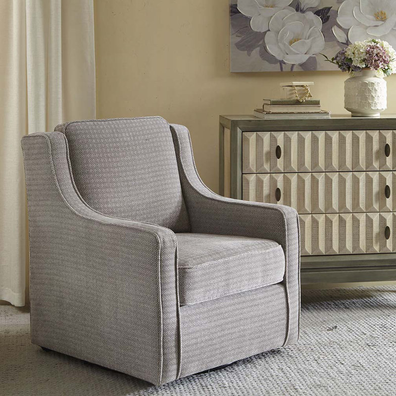 Chaise pivotante Logan à 360 degrés, Polyester gris clair