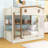 Bunk Bed with Storage Drawers and Shelves